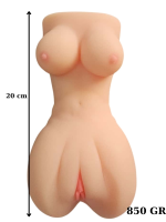 Censan Göğüslü Çift Girişli Vajina Mastürbatör 850 Gr - Görsel 2