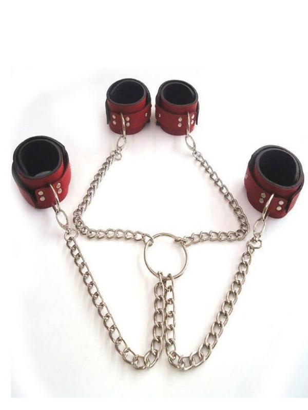 censan-kirmizi-deri-el-ayak-7623_1 Censan Kırmızı Deri El Ayak Kelepçesi - Görsel 1