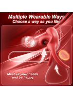 Censan Kırmızı Dudak Dil Şeklinde Şarjlı Titreşimli Penis Halkası - Görsel 5
