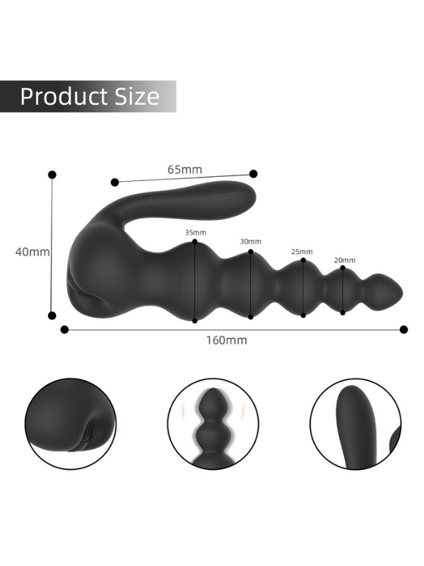 censan-neue-10-fonksiyonlu-tit-7747_2 Censan Neue 10 Fonksiyonlu Titreşimli Anal Boncuklu Plug – Kablosuz Kumandalı - Görsel 2