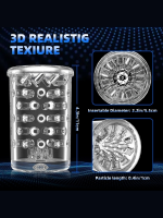 Censan Şarjlı İleri Geri ve Dönmeli 15 Modlu Titreşimli Emişli Otomatik Vajina - Görsel 2