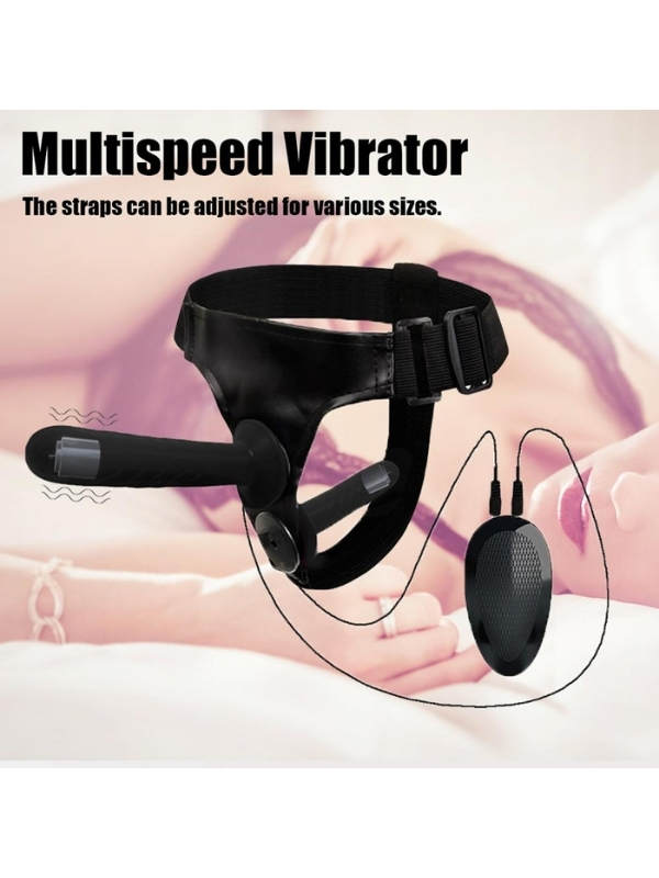 censan-siyah-double-dong-titre-7740_1 Censan Siyah Double Dong Titreşimli Belden Bağlamalı Çift Taraflı Bisex Dildo Vibratör - Görsel 1