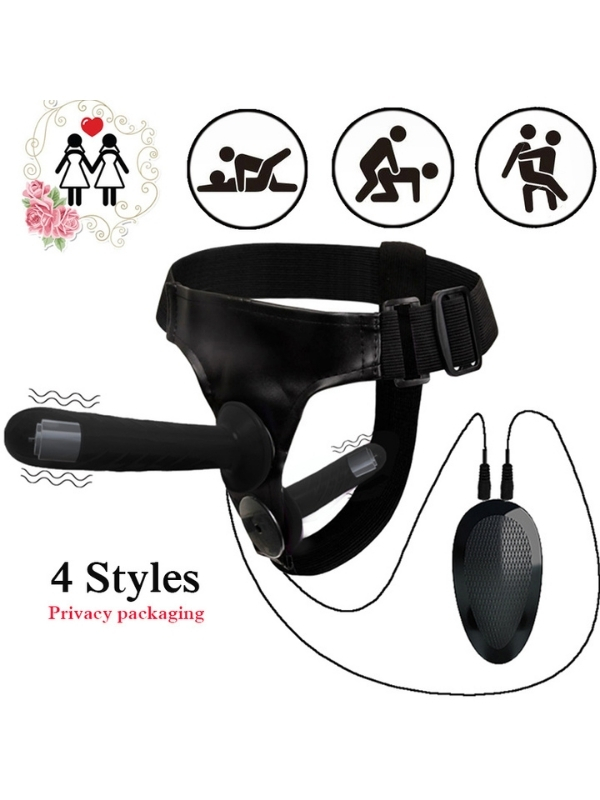 censan-siyah-double-dong-titre-7740_5 Censan Siyah Double Dong Titreşimli Belden Bağlamalı Çift Taraflı Bisex Dildo Vibratör - Görsel 5