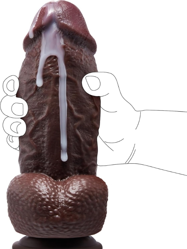 censan-siyah-superlove-realist-7728_3 Censan Siyah SuperLove Realistik Dual Density Dildo – 21 cm Güçlü Emme Tabanlı Vücut Dostu Silikon - Görsel 3