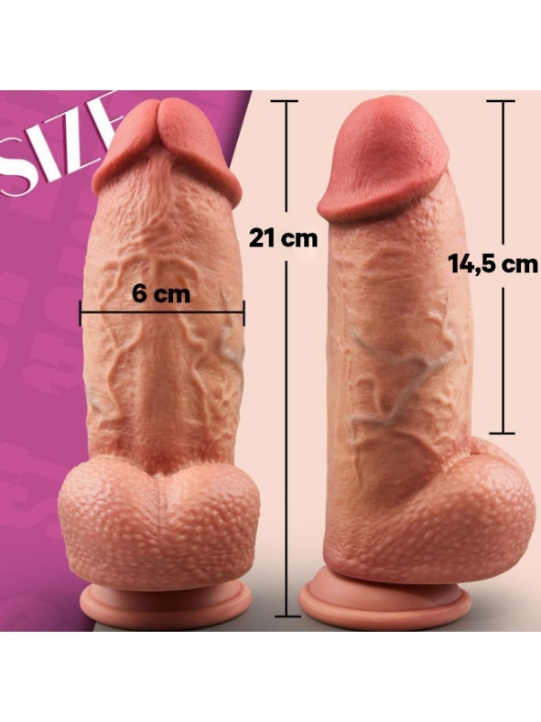censan-superlove-realistik-dua-7727_2 Censan SuperLove Realistik Dual Density Dildo – 21 cm Güçlü Emme Tabanlı Vücut Dostu Silikon - Görsel 2
