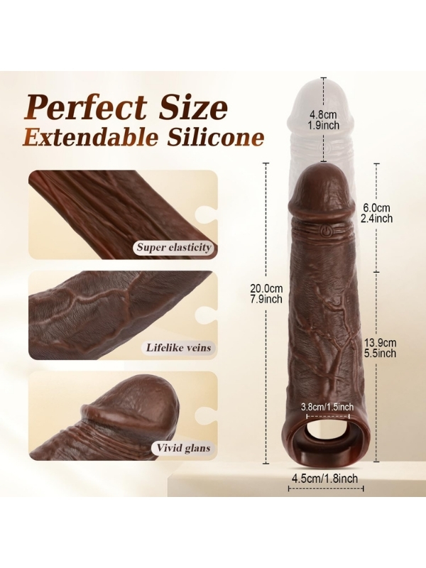 censan-telefon-kontrollu-mele-7732_2 Censan Telefon Kontrollü Melez Renkte Titreşimli Penis Kılıfı - Görsel 2