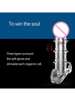 Censan Wolf Warrior Crystal Şeffaf Dokulu Penis Kılıfı – Esnek TPE Malzeme, Gerçekçi His, 13.8 cm - Görsel 3