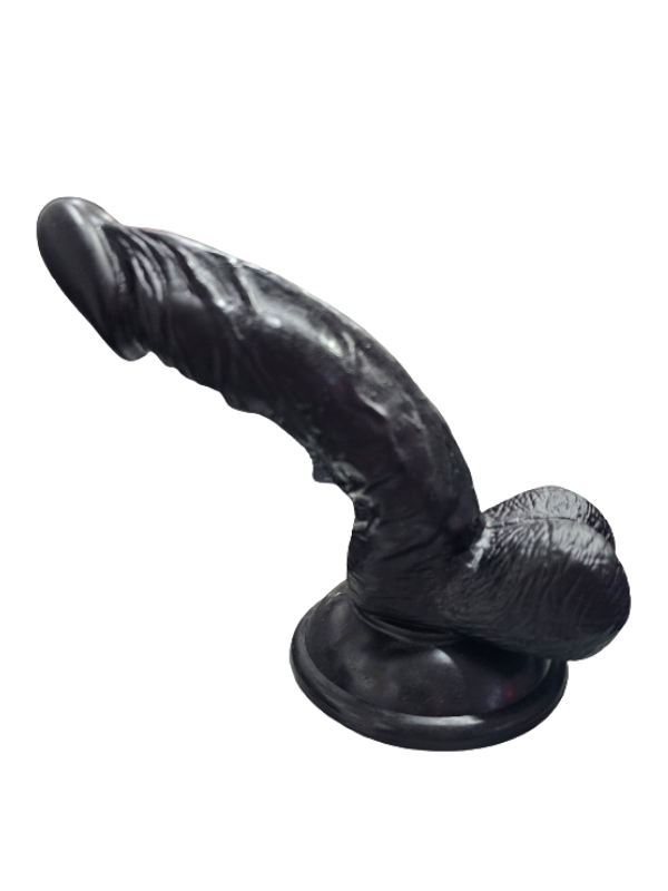 gercekci-testisli-siyah-dild-7726_1 Gerçekçi Testisli Siyah Dildo 16 cm - Görsel 1