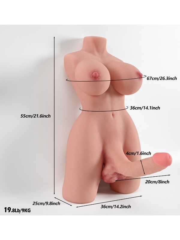 l-join-gercekci-9-kg-yarim-7784_2 L-Join Gerçekçi 9 Kg Yarım Vücut Trans Vajina Penis Mastürbatör - Görsel 2