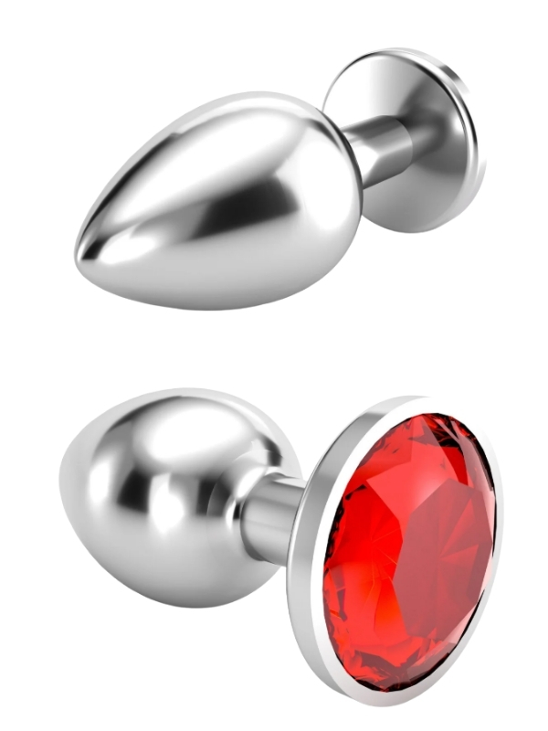 paslanmaz-celik-anal-plug-ti-7683_3 Paslanmaz Çelik Anal Plug Tıkaç Kırmızı Taşlı - Görsel 3