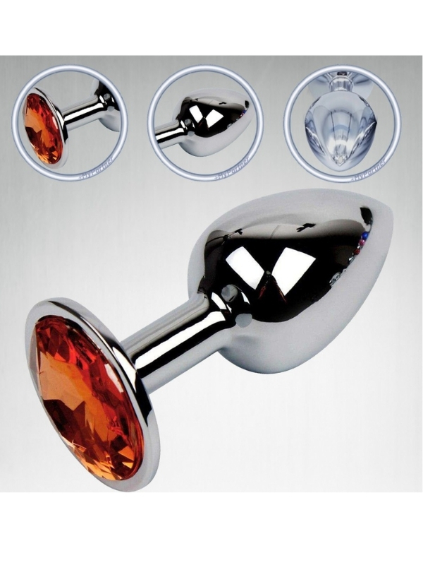 paslanmaz-celik-anal-plug-ti-7683_4 Paslanmaz Çelik Anal Plug Tıkaç Kırmızı Taşlı - Görsel 4