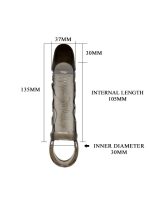 Censan 3 cm Dolgulu Penis Kılıfı Zenci - Görsel 5