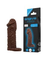 Censan 4 cm Uzatmalı Damarlı Penis Kılıfı Esmer - Görsel 5