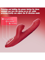 Censan 4in1 – Kırmızı Zarafet, Dört Fonksiyon Bir Arada Telefon Aplikasyonlu Modern Vibratör - Görsel 3