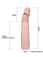 Censan 6 cm Dolgulu Titreşimli Silikon Penis Kılıfı - Görsel 4