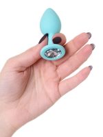 Censan Brilliant Anal Plug beyaz kristalli 7 cm 26 g - Görsel 4