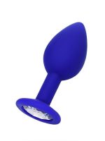 Censan Brilliant Anal Plug Mavi beyaz kristalli 7 cm 26 g