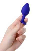 Censan Brilliant Anal Plug Mavi beyaz kristalli 7 cm 26 g - Görsel 5