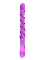 Censan Çift taraflı Jel Dildo Tanza, TPE, mor, 27,5 cm