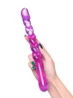 Censan Çift taraflı Jel Dildo Tanza, TPE, mor, 27,5 cm - Görsel 5