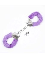 Censan Fetiş Fantezi Mor Peluşlu Metal Kelepçe