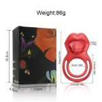 Censan G-Noktası Uyarımlı Dilli Titreşimli Penis Halkası – Çift Yönlü Zevk