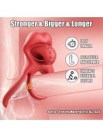 Censan G-Noktası Uyarımlı Dilli Titreşimli Penis Halkası – Çift Yönlü Zevk - Görsel 4