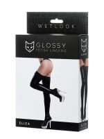 Censan Glossy ELİZA Dantelli Deri Çorap - Görsel 5