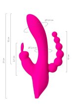 Censan Jos Spanky Üçlü 21cm Pembe Vibratör - Görsel 2