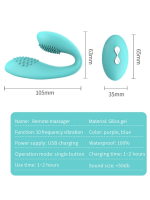 Censan Kablosuz Kumandalı Tırtıklı Klitoris ve G-Spot Uyarıcı 2 in 1 Çift C Vibratör - Görsel 2