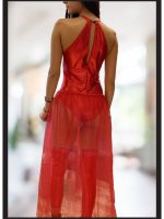 Censan Kırmızı Deri Harness Fantezi Kostüm - Görsel 2