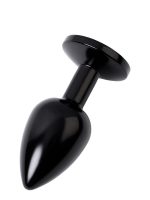 Censan Metal Anal Plug, Metal, siyah, kırmızı kristalli, 7,2 cm, Ø2,8 cm, 50 g - Görsel 2