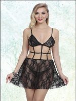 Censan Siyah Dantel Detaylı Etekli Fantezi Kostüm - Görsel 4