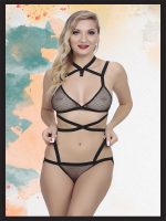 Censan Siyah File Detaylı Fantezi İç Çamaşır Takımı - Görsel 3