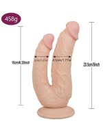 Censan Ten Rengi 20,5 cm Çift Taraflı Dildo Model No:1075 - Görsel 4