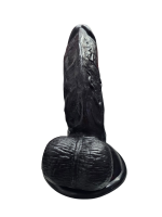 Gerçekçi Testisli Siyah Dildo 16 cm - Görsel 3