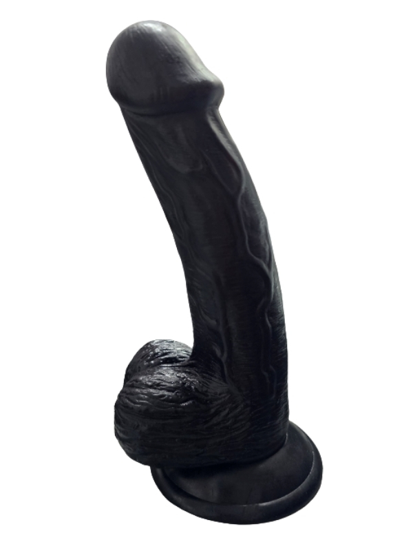 gercekci-testisli-siyah-dildo-19-cm-1267010-1 Gerçekçi Testisli Siyah Dildo 19 cm - Görsel 1