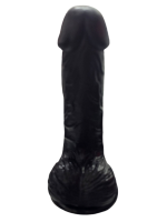 Gerçekçi Testisli Siyah Dildo 19 cm - Görsel 3