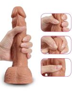 Hill İleri Geri Hareketli Şarjlı Titreşimli Gerçekçi Dildo 21 cm - Görsel 3