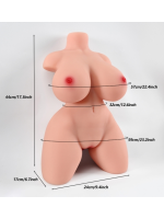 L-Join Gerçekçi 44 Cm Yarım Vücut Vajina Mastürbatör - Görsel 2