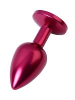 Metal Anal Plug, Metal, kırmızı, kırmızı kristalli, 7,2 cm, Ø2,8 cm, 50 g - Görsel 2