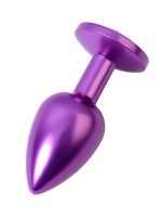 Metal Anal Plug, mor kristalli, 7,2 cm, Ø2,8 cm, 50 g - Görsel 4