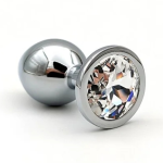 Paslanmaz Çelik Anal Plug Tıkaç Beyaz Taşlı