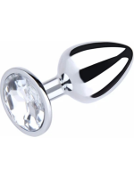 Paslanmaz Çelik Anal Plug Tıkaç Beyaz Taşlı - Görsel 5