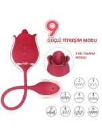 S-Hande Twin Blossoms Gül Dil Hareketli Çift Uçlu Vibratör - Görsel 5