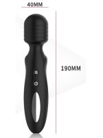 Xuanai Isıtmalı Şarjlı Wand Vibratör - Siyah - Görsel 3