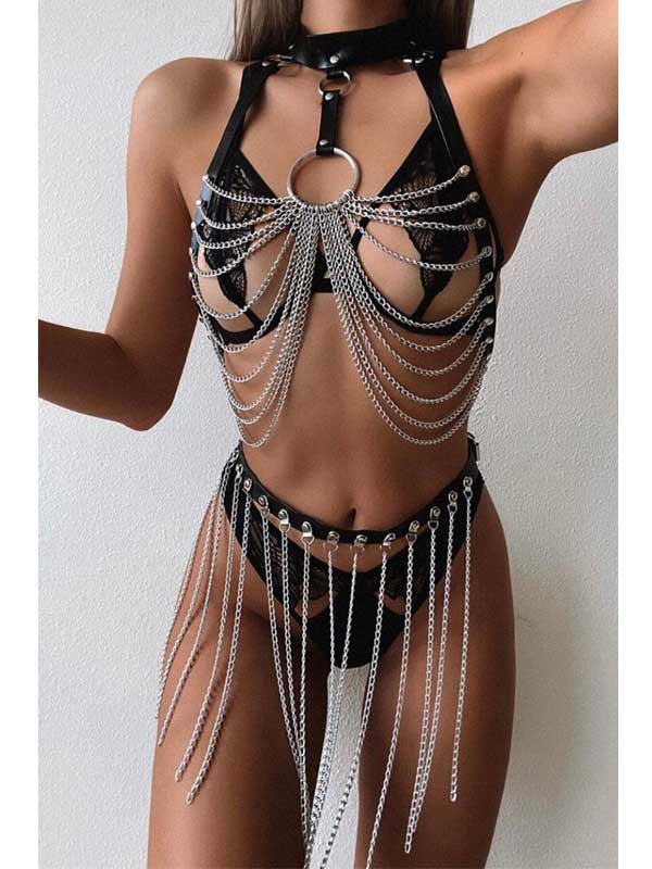 zincirli-boyun-tasmali-harness-set-126845-1 Zincirli Boyun Tasmalı Harness Set - Görsel 1