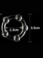 Boncuklu Penis Halkası Şeffaf Renk - Görsel 3