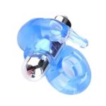 Titreşimli Tavşan Kulaklı Penis Halkası – Klitoral Uyarım ve Performans Destekleyici Mavi