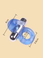 Titreşimli Tavşan Kulaklı Penis Halkası – Klitoral Uyarım ve Performans Destekleyici Mavi - Görsel 3